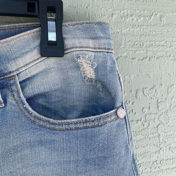 Rock & Republic Women's Distressed Denim Bermuda Shorts Size 6 Blue - Picture 7 of 13